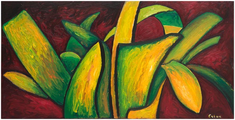 Abstracción vegetal de Rafael Calón vinculada a su formación y exposiciones