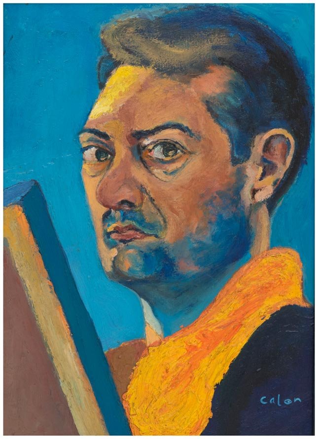 Autorretrato del pintor aragonés Rafael Calón